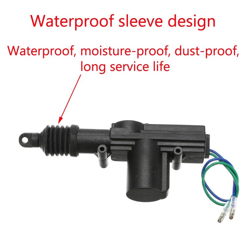 ESUPPORT Black Car Plastic Universal Heavy Duty Power Door Lock Actuator 2 Wire 12V Pack of 4 - Image 5